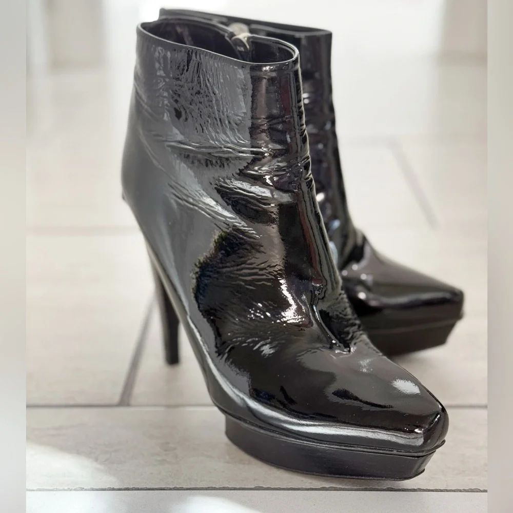 Michael Kors Collection - Patent Leather Platform Ankle Bootie - size 38 - EUC - Picture 10 of 15